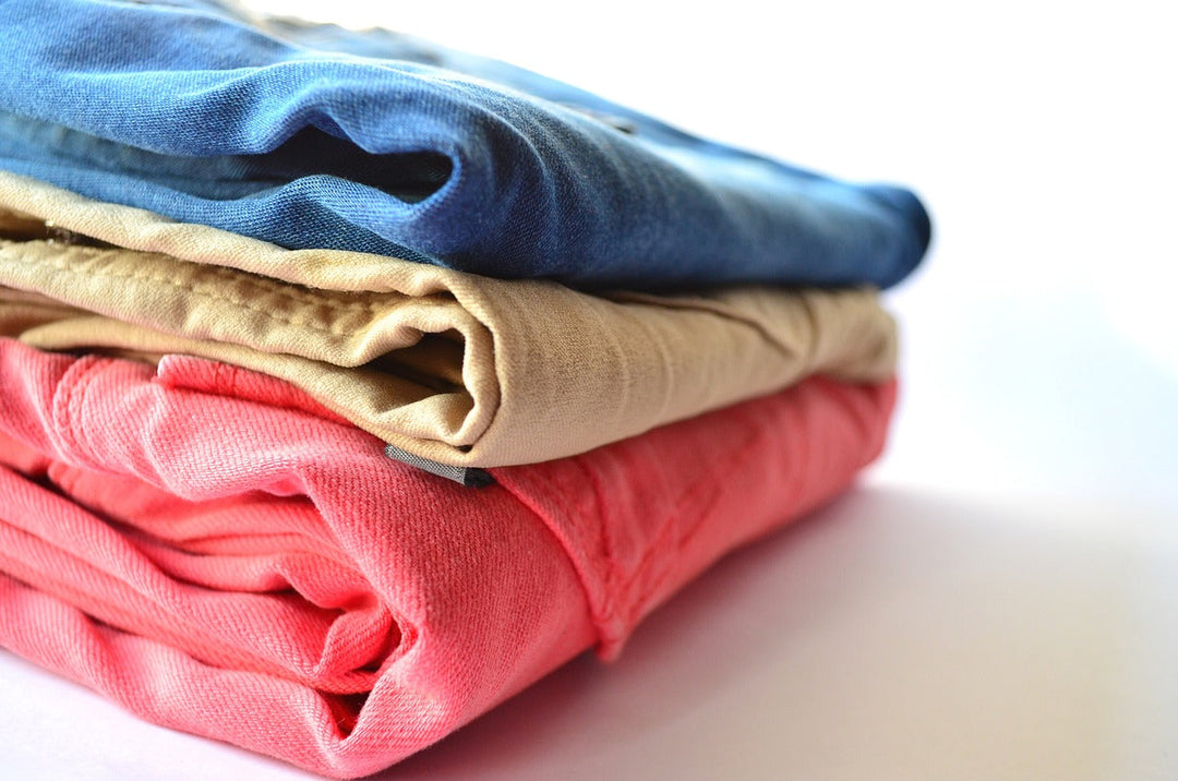 textiles marqués avec pliage soigné