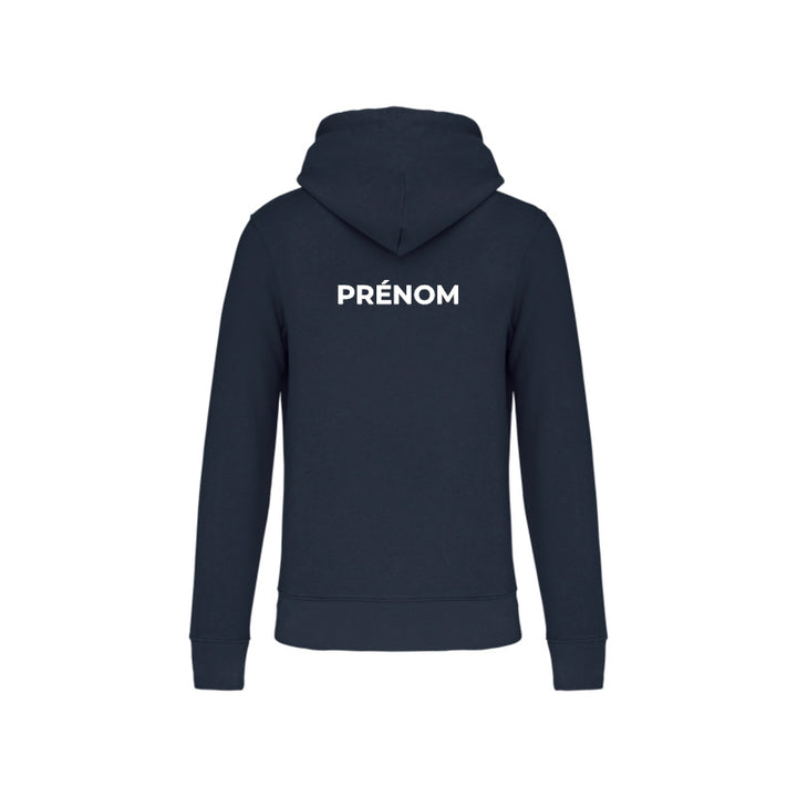 Dos du sweat-shirt à capuche Douvres HandBall Club pour homme avec prénom