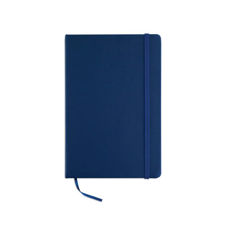 Carnet bleu marine publicitaire personnalisable avec votre marque, parfait pour les goodies B2B, startups et PME.
