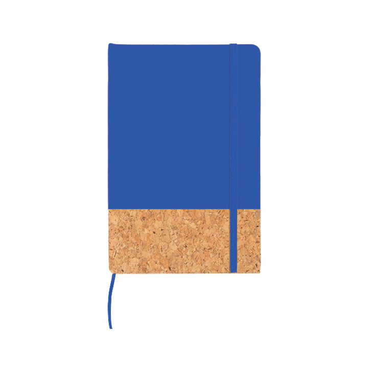 Carnet en liège bleu personnalisable