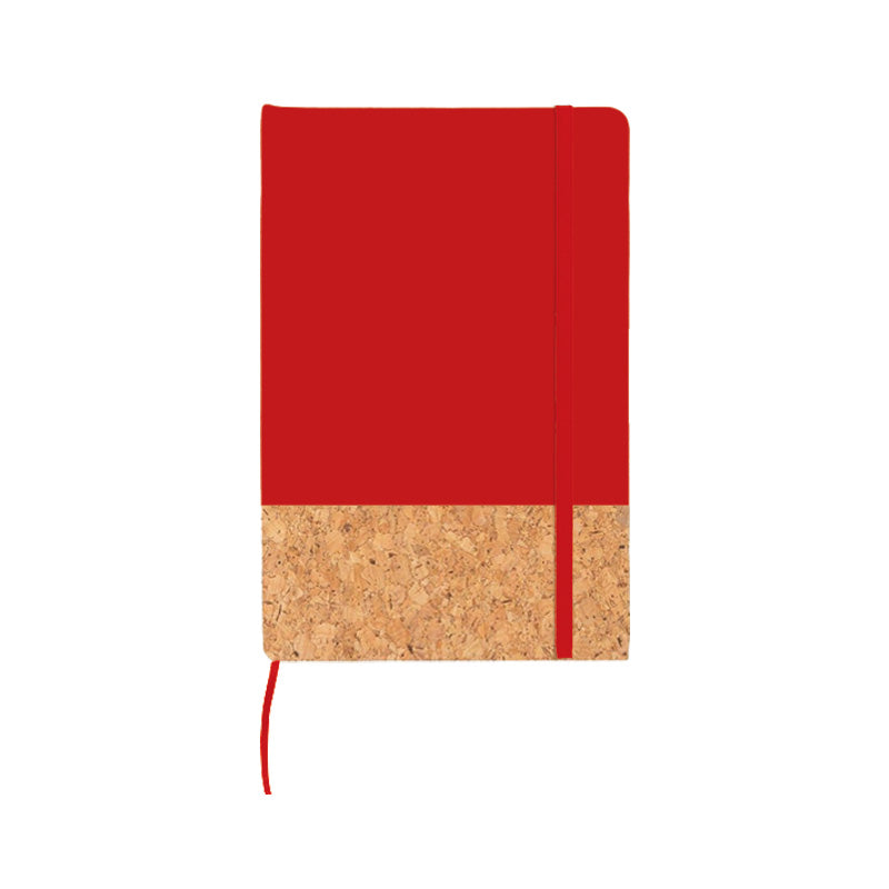 carnet en liège rouge personnalisable