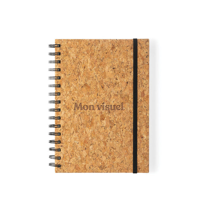 Carnet à spirale en liège personnalisé