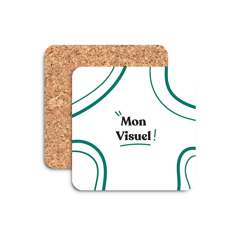 Dessous de verre carré personnalisé