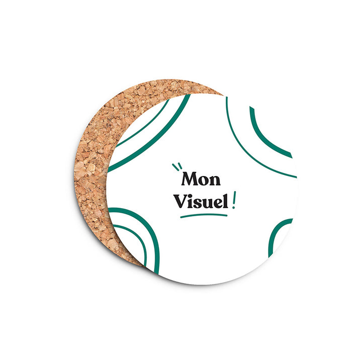 Dessous de verre rond personnalisé