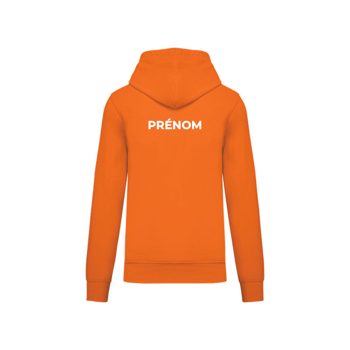 Dos du sweat-shirt à capuche Douvres HandBall Club pour homme avec prénom