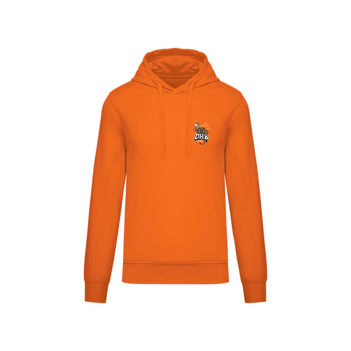 Sweat-shirt à capuche orange Douvres HandBall Club pour homme