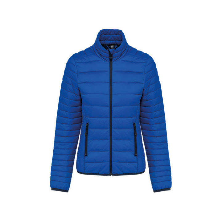 Doudoune manches longues bleu-roi personnalisée pour femme