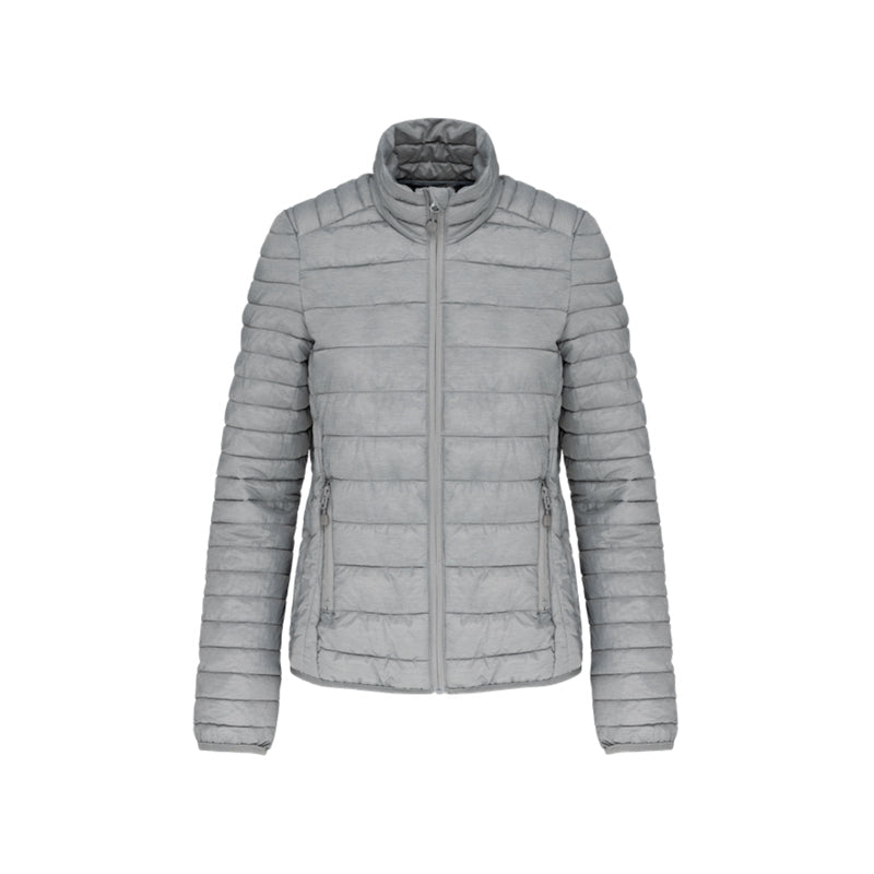 Doudoune manches longues gris personnalisée pour femme