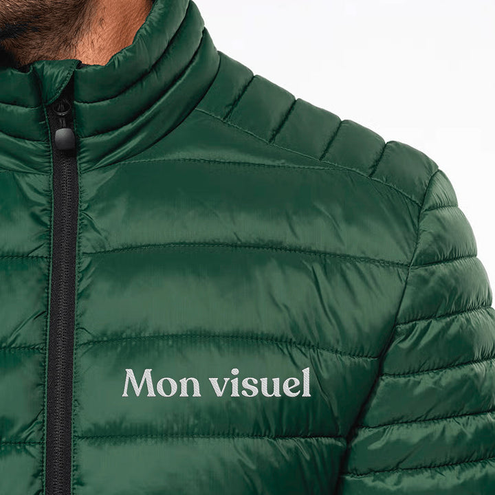 Doudoune manches longues personnalisée avec une broderie coeur pour homme