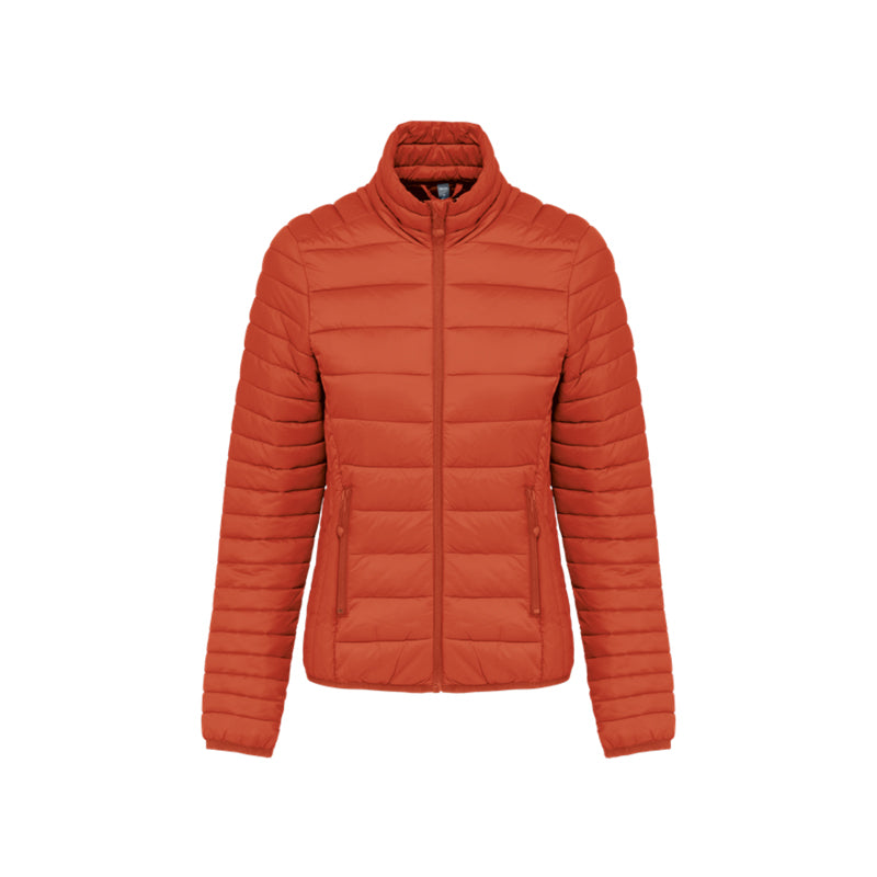 Doudoune manches longues orange personnalisée pour femme