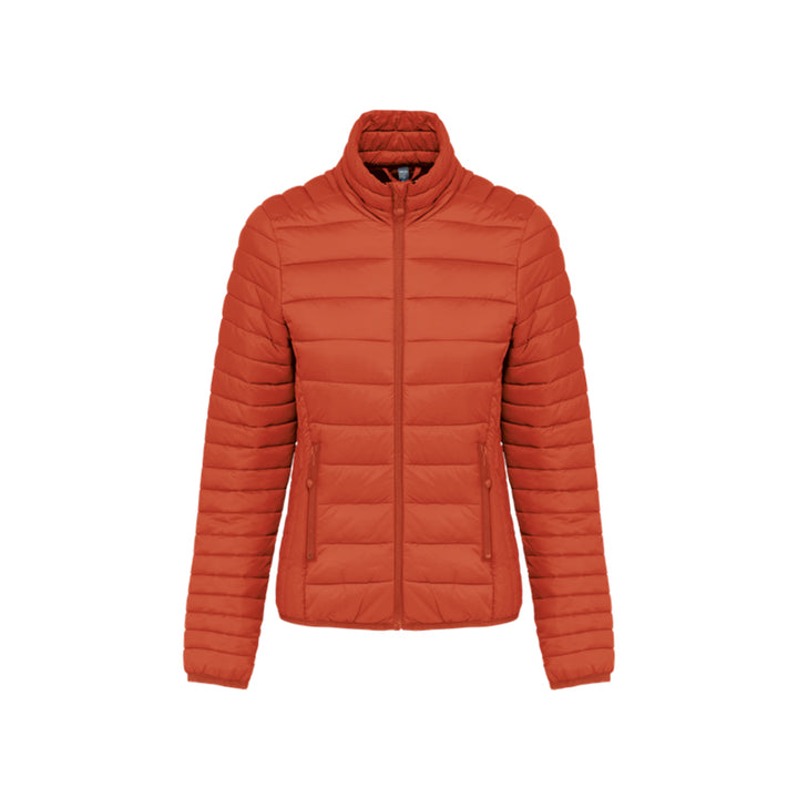 Doudoune manches longues orange personnalisée pour femme