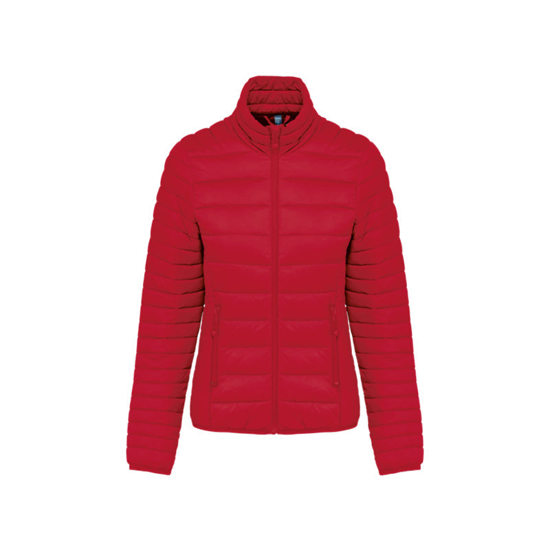 Doudoune manches longues rouge personnalisée pour femme