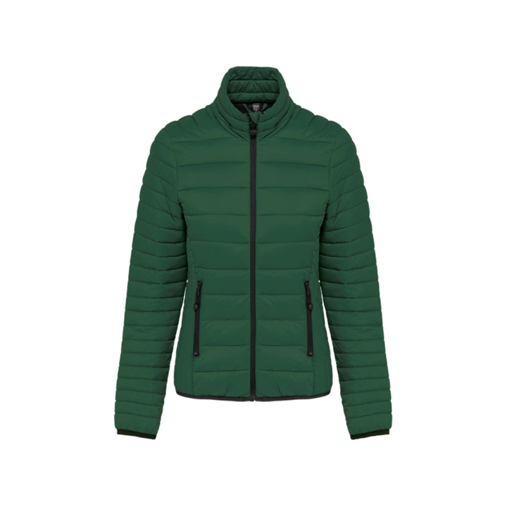 Doudoune manches longues vert personnalisée pour femme