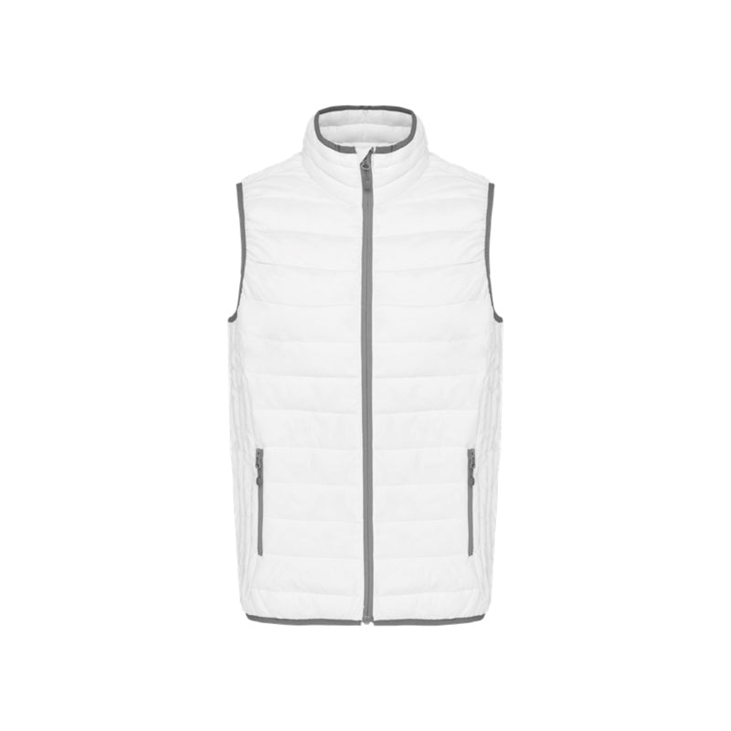 Doudoune sans manches blanc personnalisée pour homme