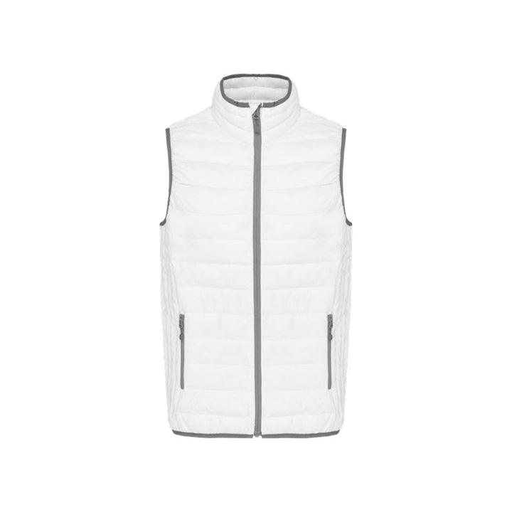 Doudoune sans manches blanc personnalisée pour homme