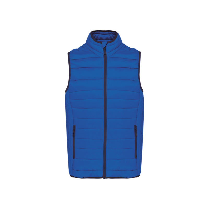 Doudoune sans manches bleu roi personnalisée pour homme