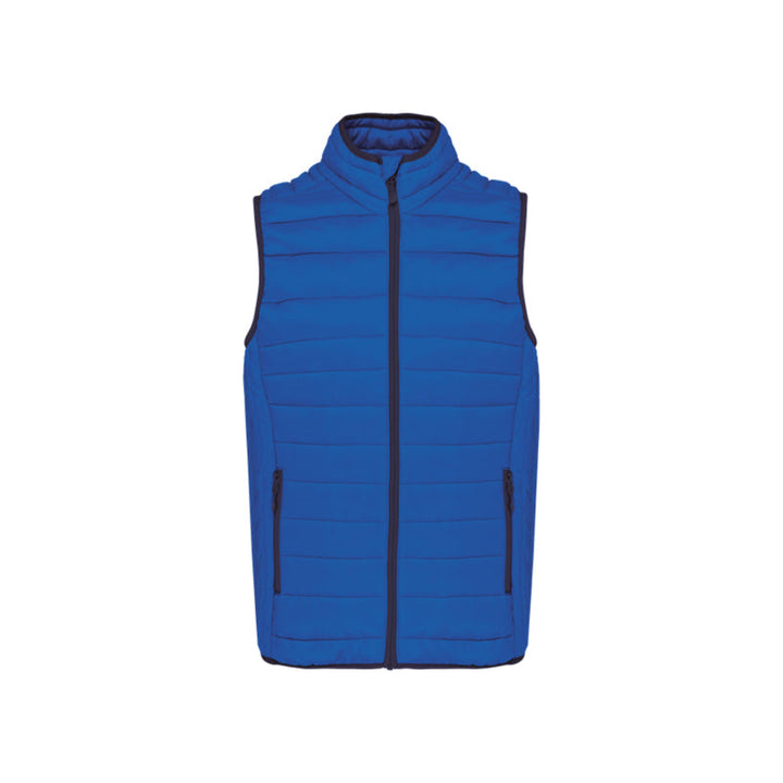 Doudoune sans manches bleu roi personnalisée pour homme