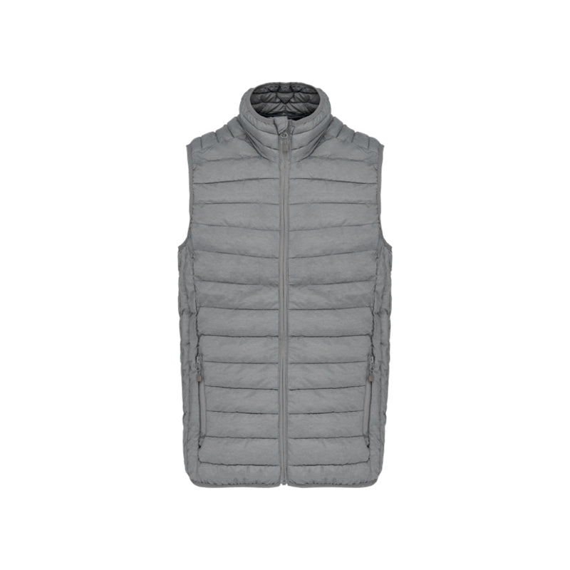 Doudoune sans manches gris personnalisée pour homme