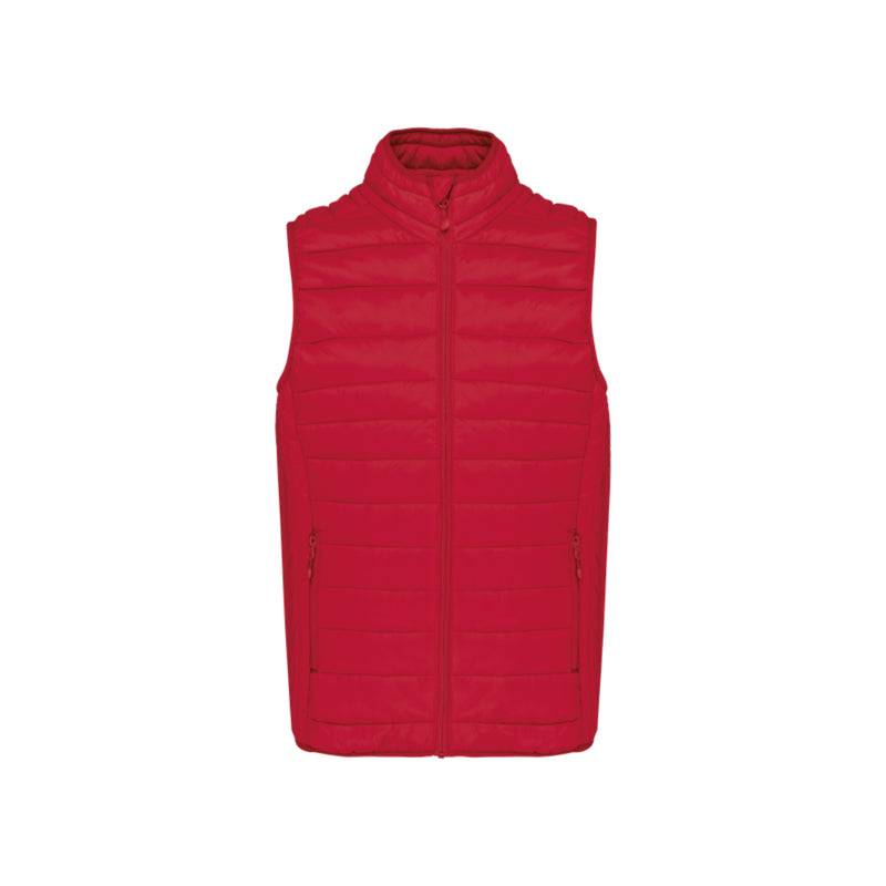 Doudoune sans manches rouge personnalisée pour homme