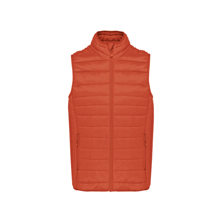 Doudoune sans manches orange personnalisée pour homme