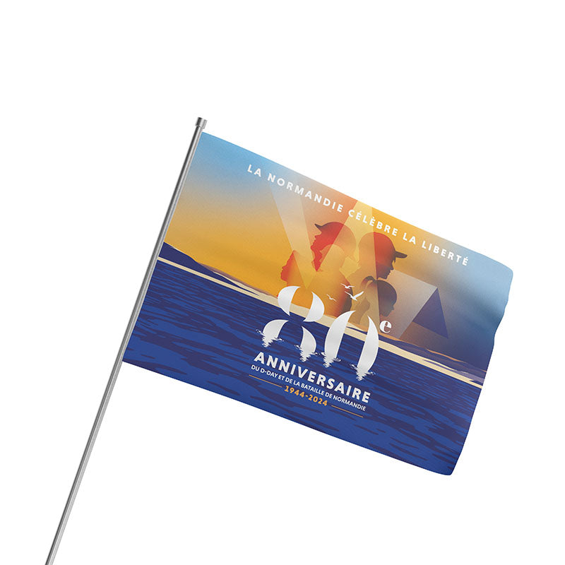 Drapeau du 80ème D-day à agiter