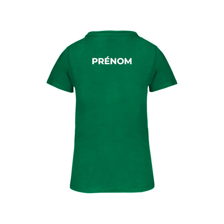 Dos du t-shirt à manches courtes Douvres Tennis de Table pour femme avec prénom