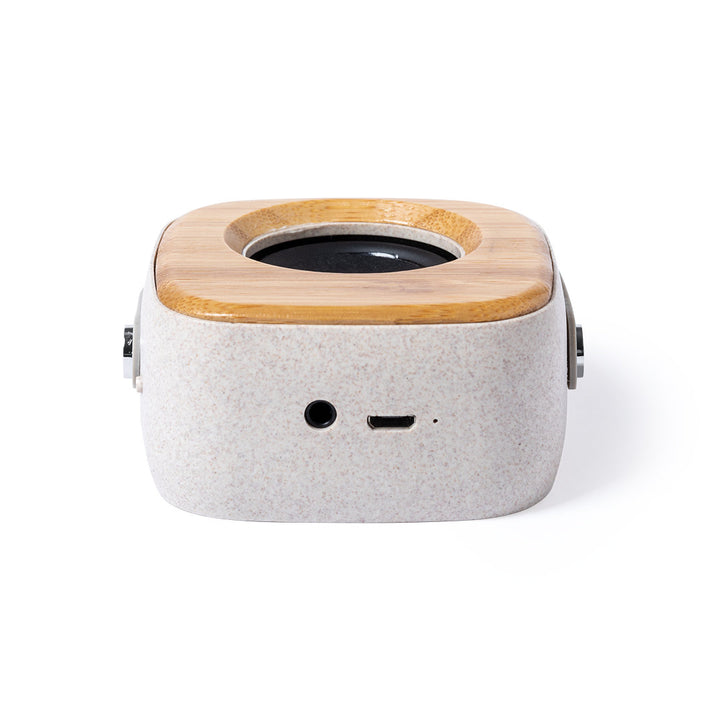 Dessous de l'enceinte en bambou personnalisable
