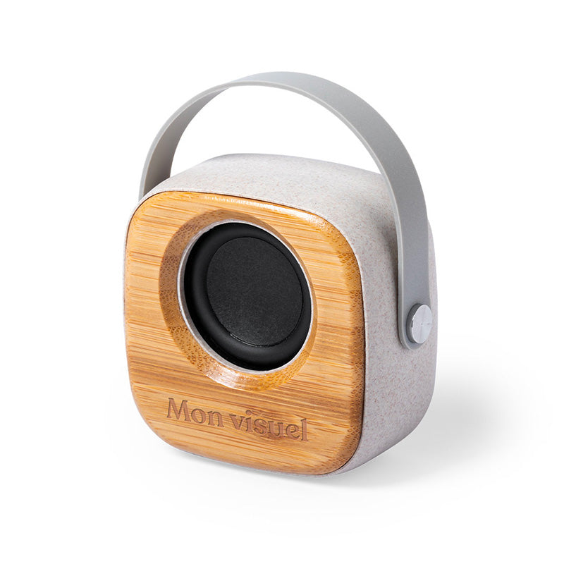 Enceinte en bambou personnalisée