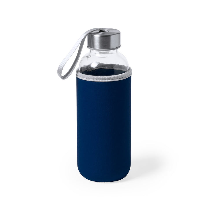 Gourde manchon bleu marine personnalisable