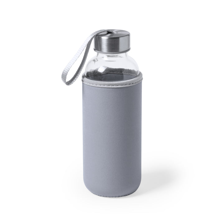 Gourde manchon gris personnalisable