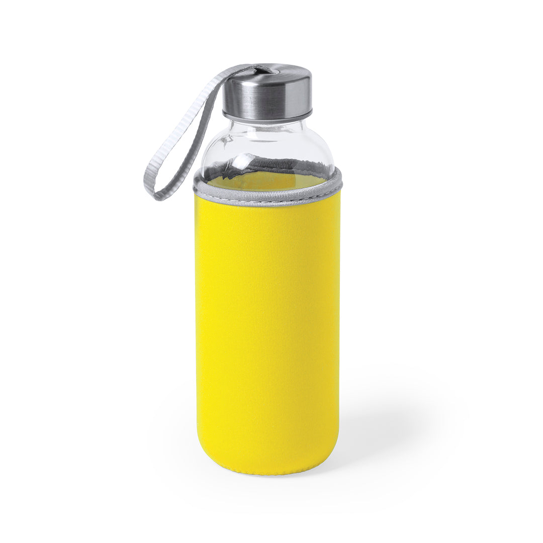 Gourde manchon jaune personnalisable