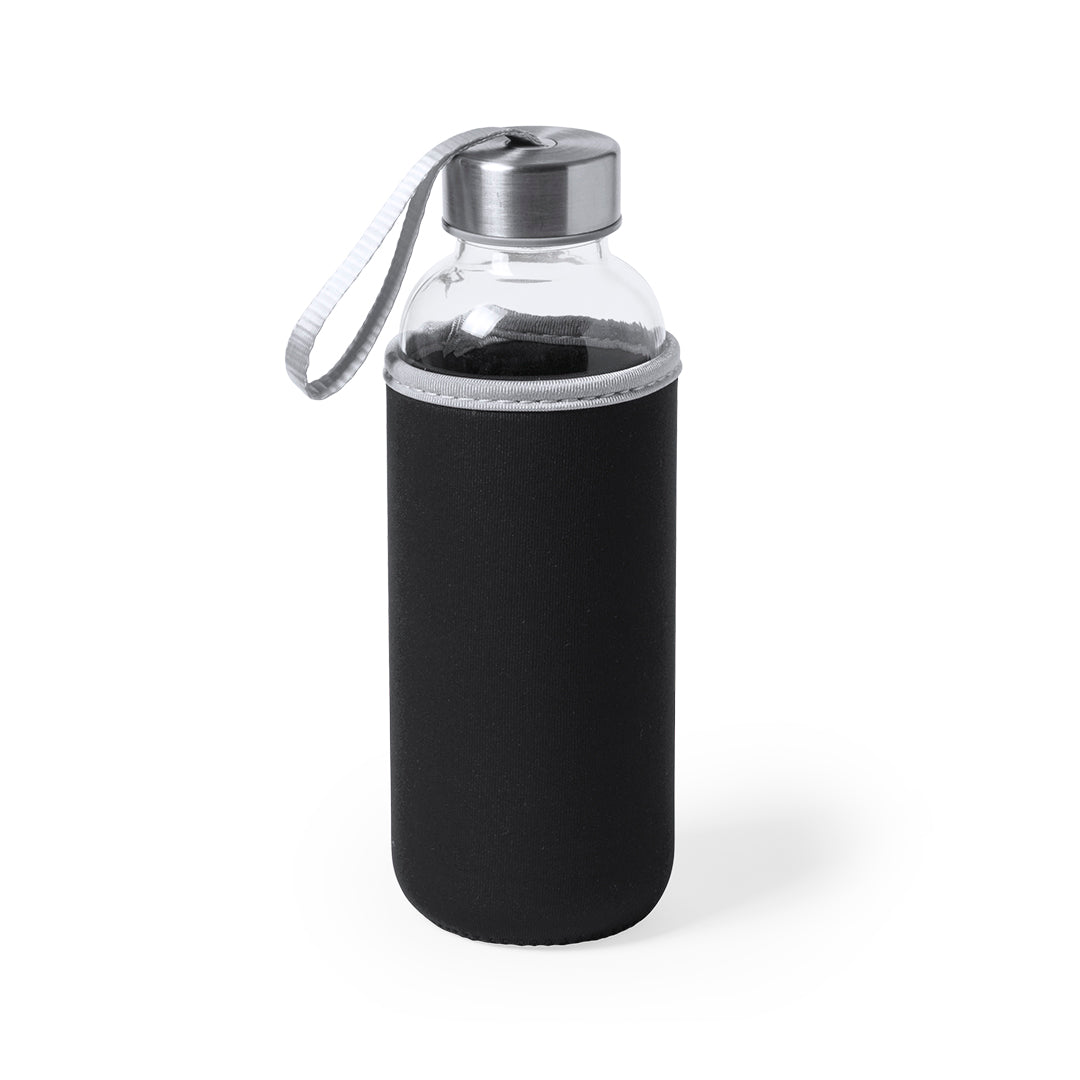 Gourde manchon noir personnalisable