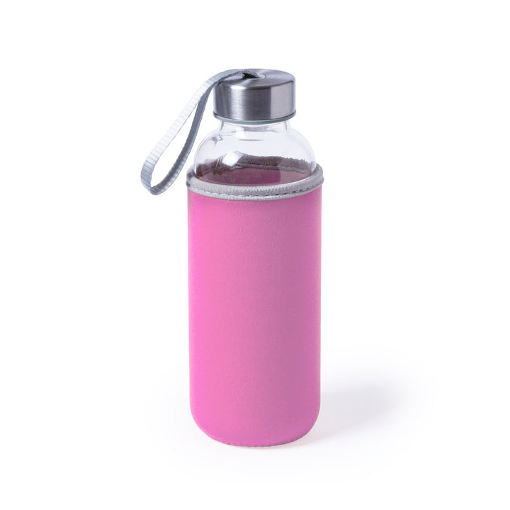 Gourde manchon rose personnalisable