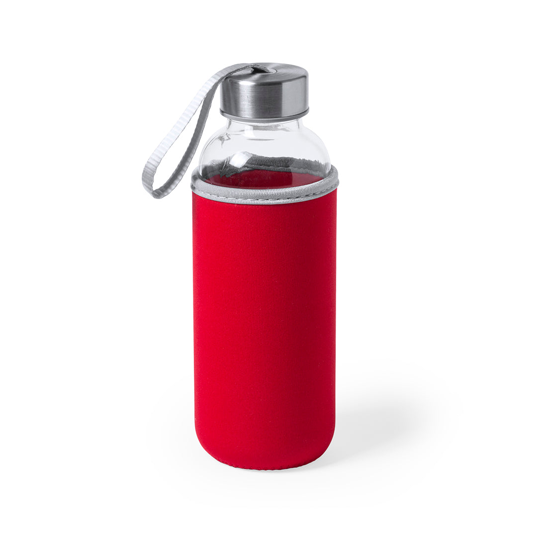 Gourde manchon rouge personnalisable
