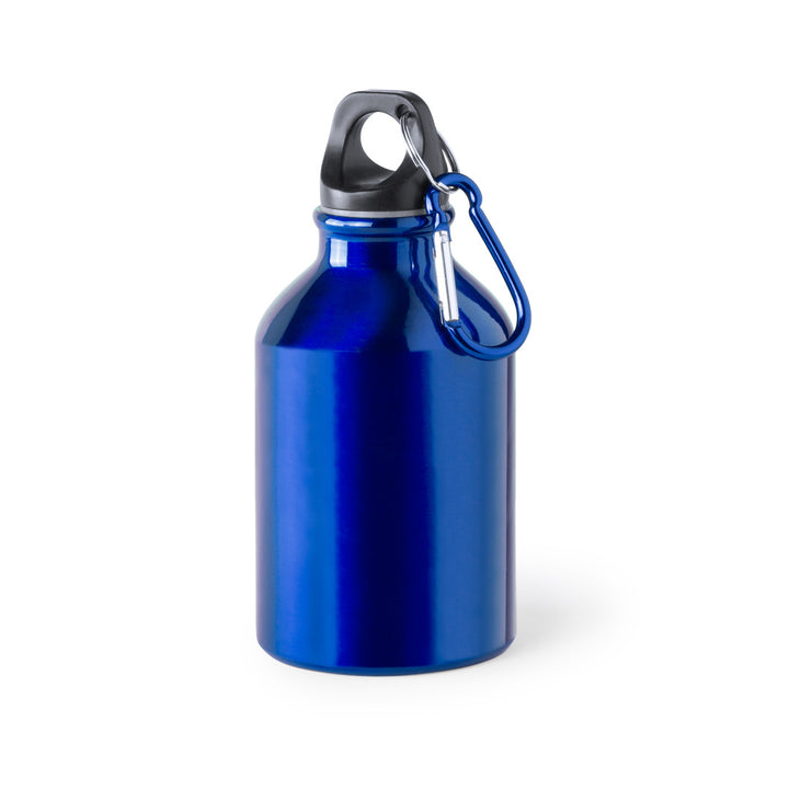Gourde mousqueton bleu roi personnalisable