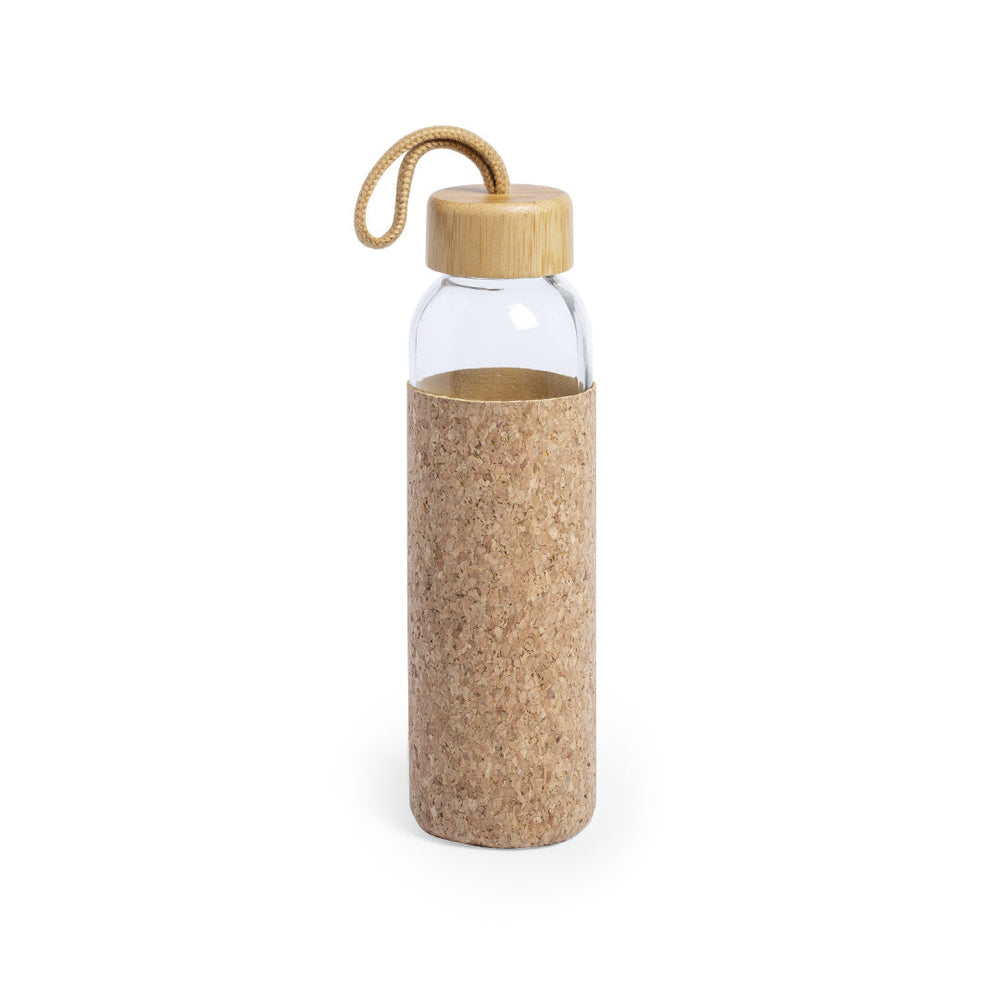 Gourde en verre et en liège personnalisable
