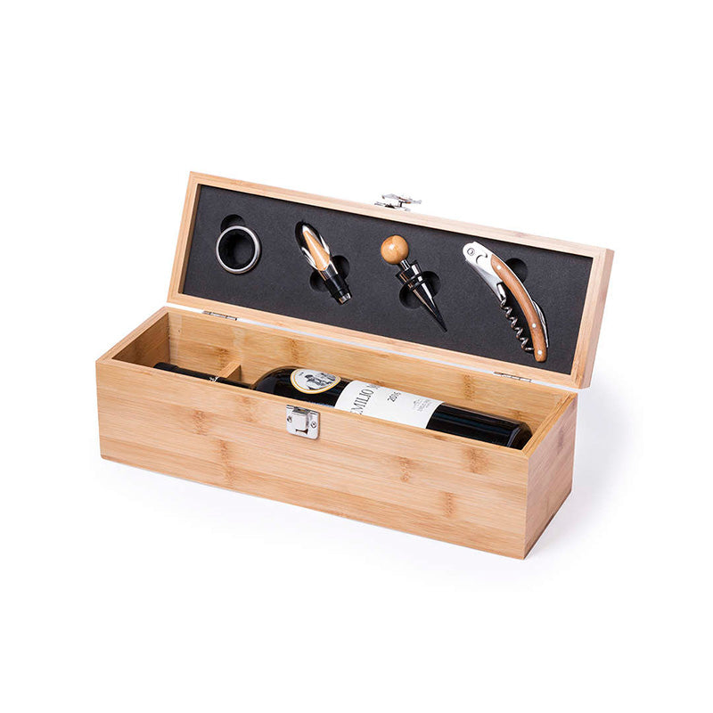 Intérieur du coffret à vin personnalisé