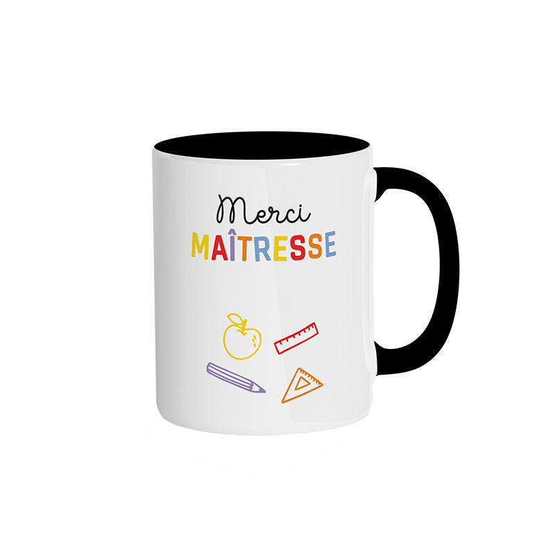 Mug noir "Merci Maîtresse"