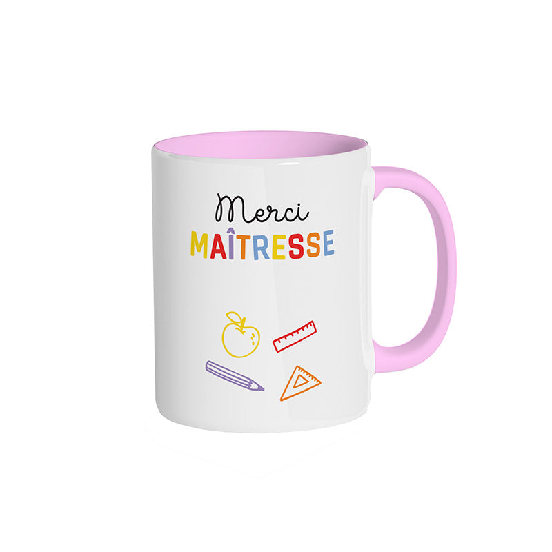 Mug rose "Merci Maîtresse"