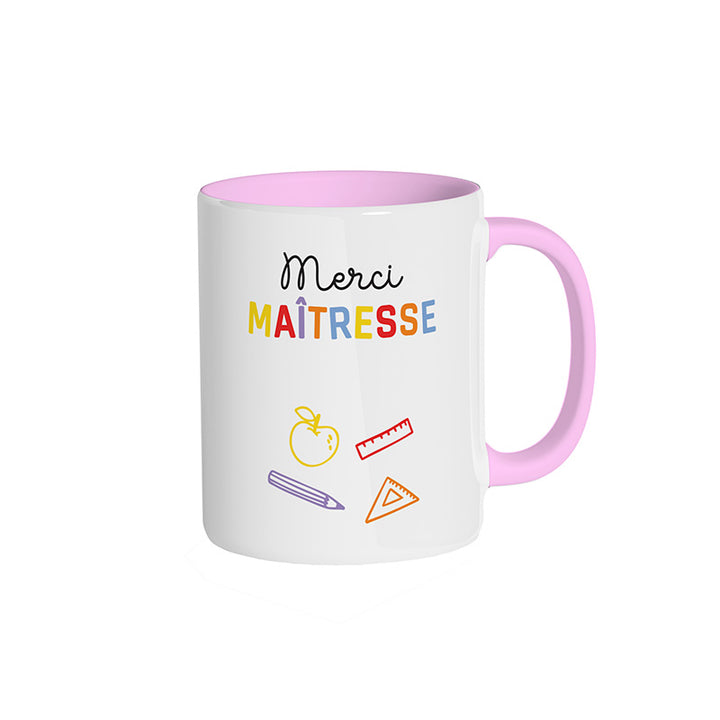 Mug rose "Merci Maîtresse"