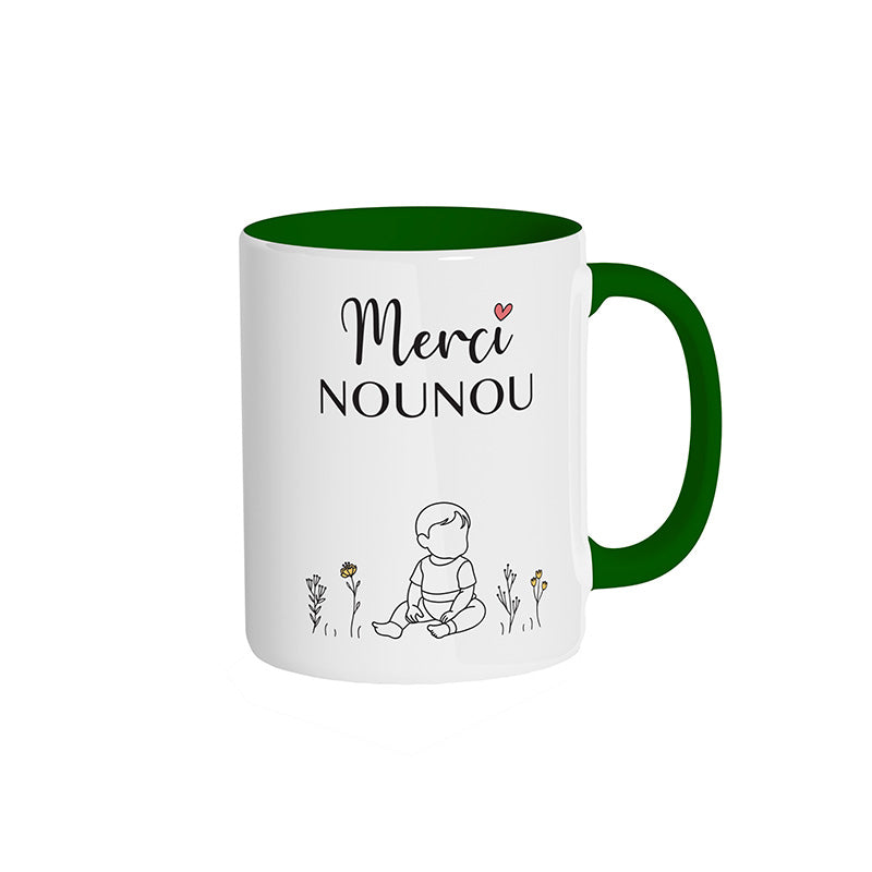Mug vert "Merci Nounou"