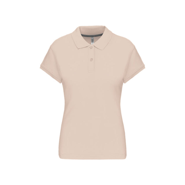 Polo à manches courtes beige personnalisé pour femme