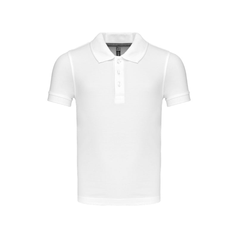 Polo à manches courtes blanc pour enfant personnalisé
