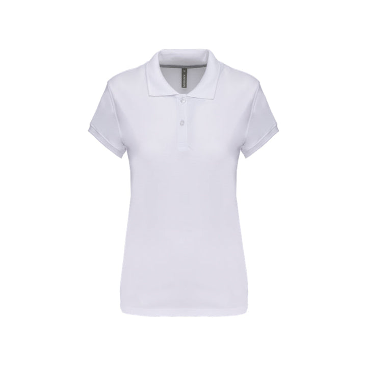 Polo à manches courtes blanc personnalisé pour femme