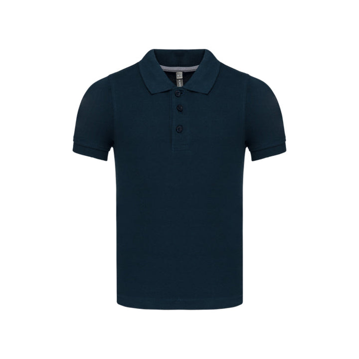 Polo à manches courtes bleu marine pour enfant personnalisé