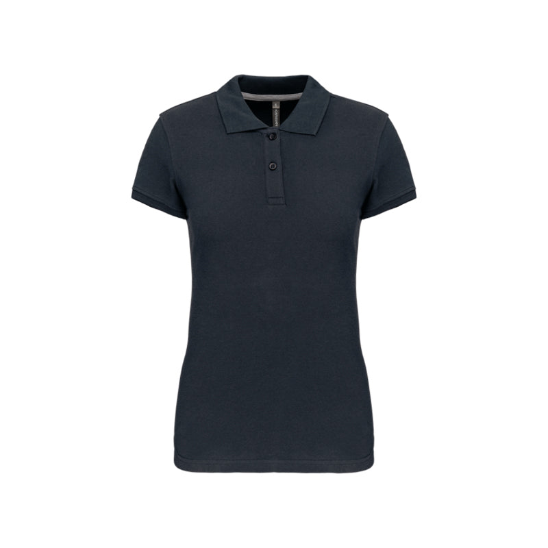 Polo à manches courtes bleu marine personnalisé pour femme