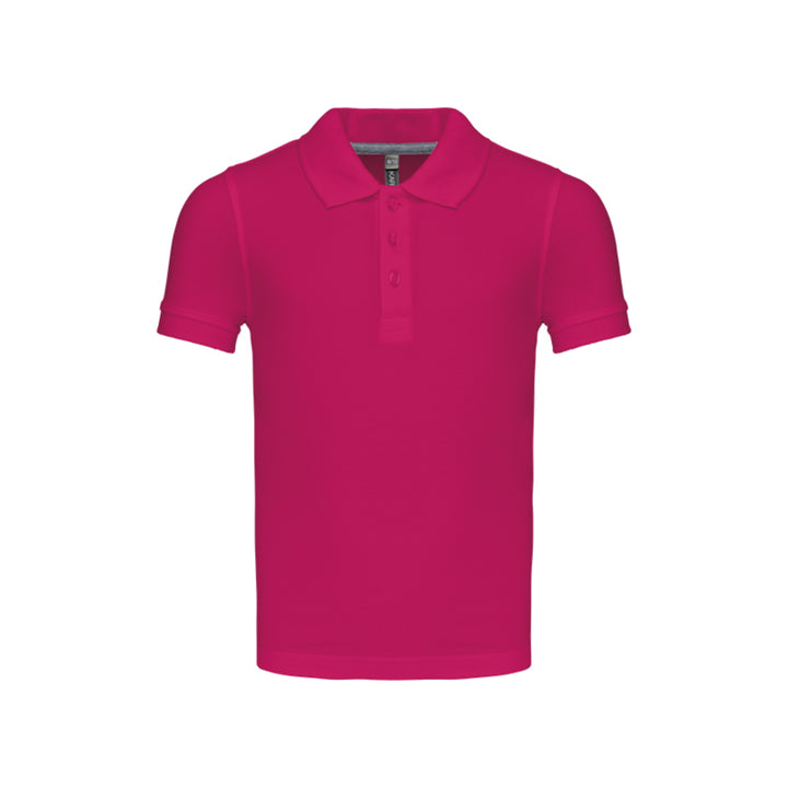 Polo à manches courtes fuchsia pour enfant personnalisé
