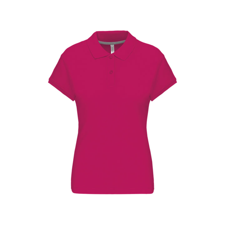 Polo à manches courtes fuchsia personnalisé pour femme