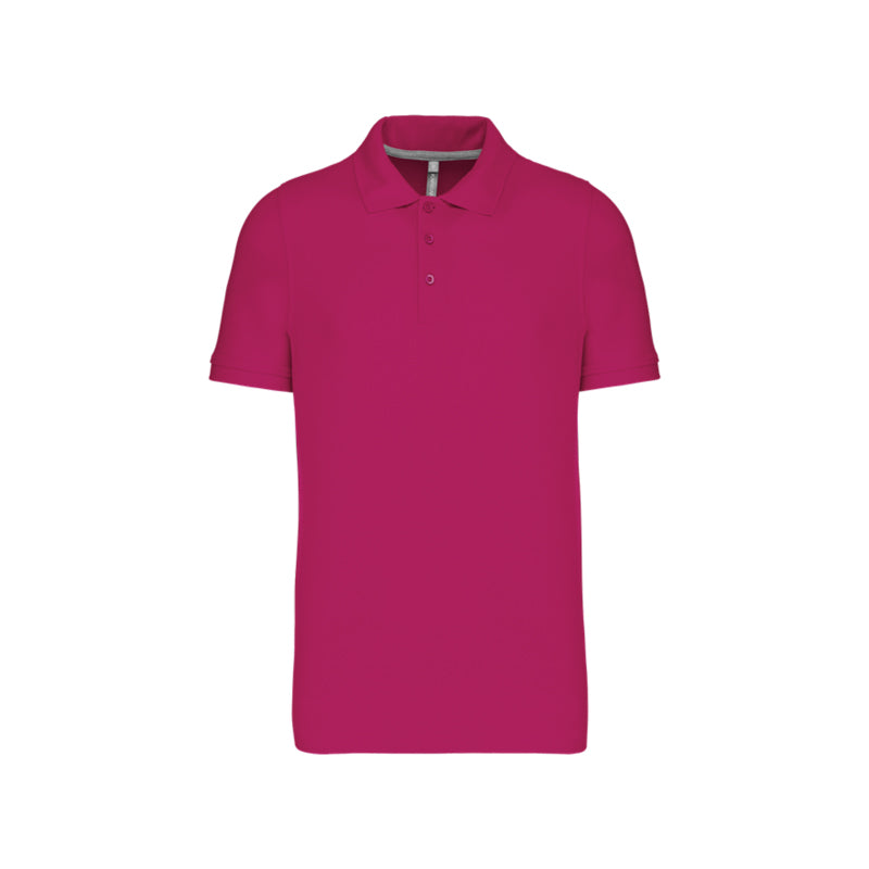 Polo à manches courtes fuchsia personnalisé pour homme
