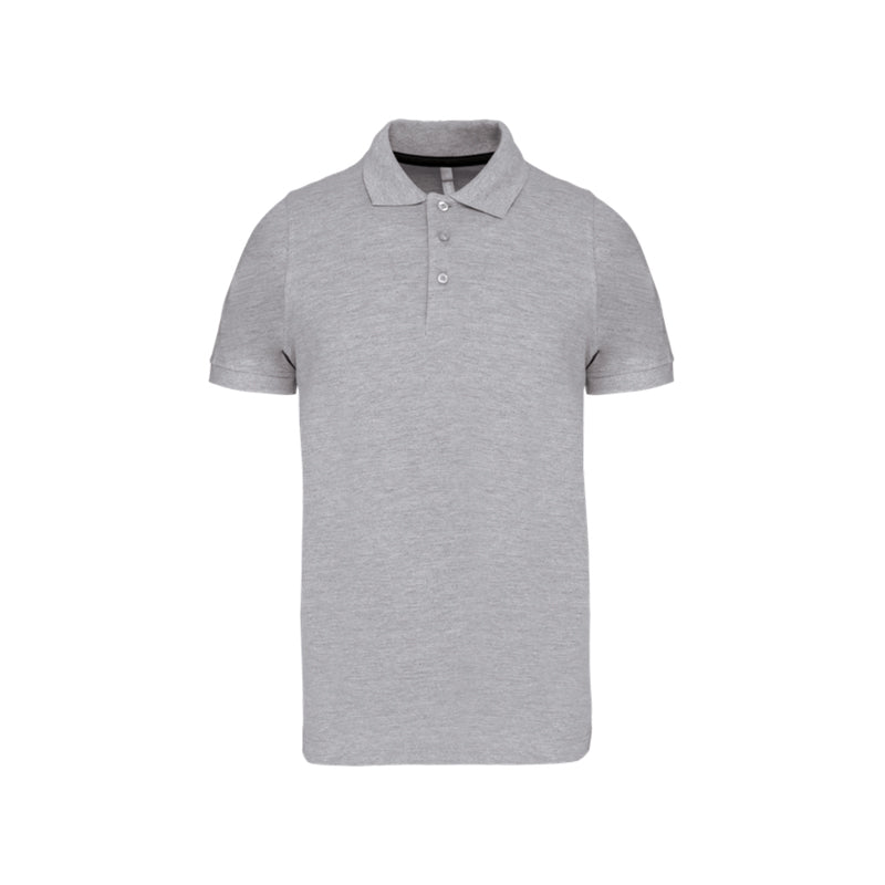 Polo à manches courtes gris personnalisé pour homme